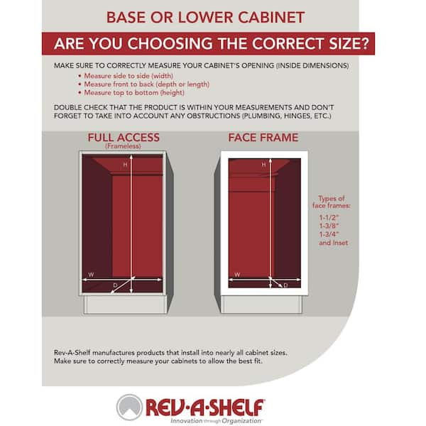 Rev-A-Shelf 8-785 Series 10/20 Liter Under Sink Waste Bin Pullout