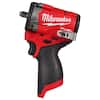 Milwaukee M12 FUEL 12V Lithium-Ion Brushless Cordless Stubby 3/8 in. Impact Wrench (Tool-Only) 2562-20