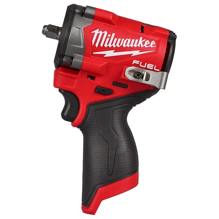 Milwaukee M12 FUEL 12V Lithium-Ion Brushless Cordless Stubby 3/8 in. Impact Wrench (Tool-Only)
