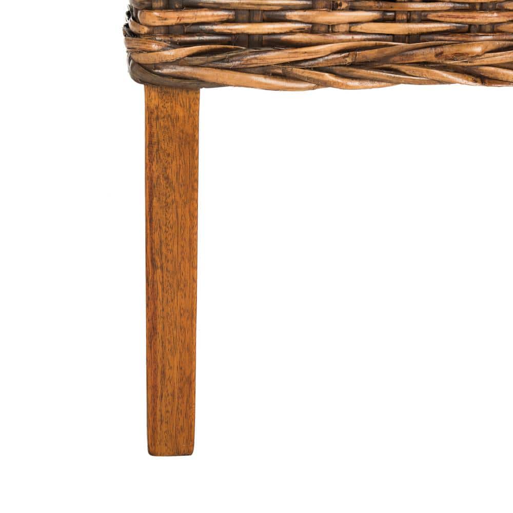 Sanibel High Back Brown Wood and Cane Side Chair