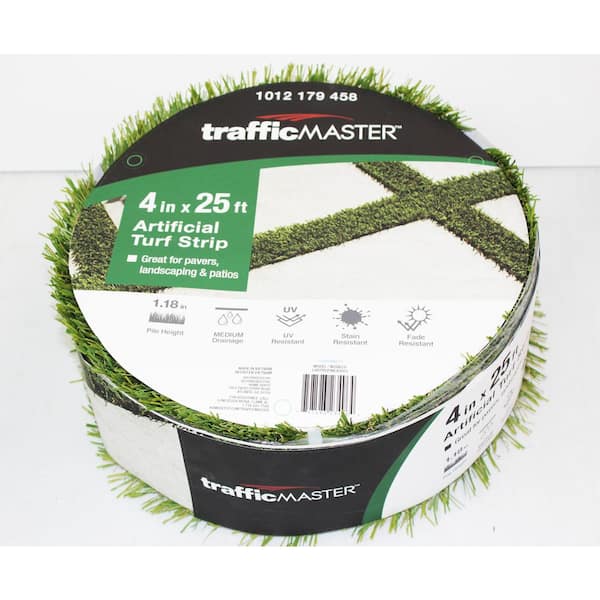 Emerald Green 0.33 ft. x 25 ft. Pine Green Artificial Grass Turf Strip