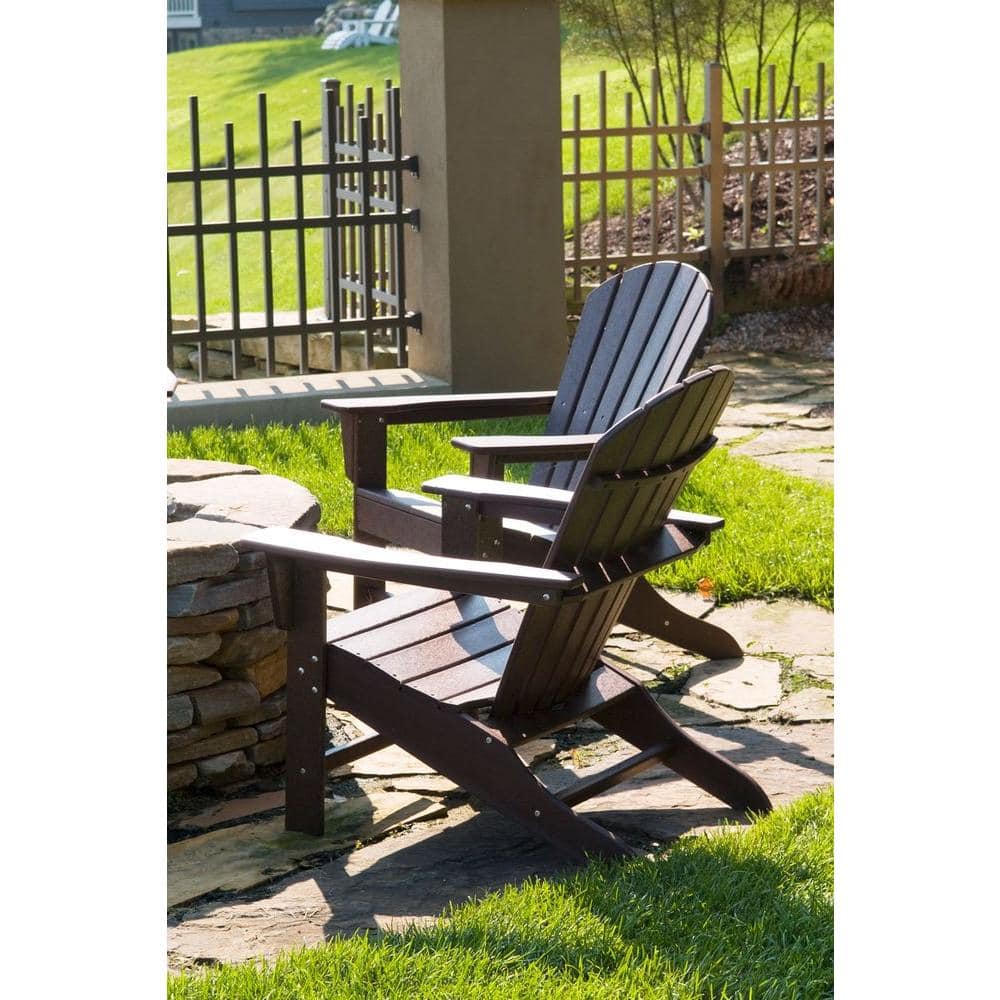 Teak Shellback POLYWOOD Outdoor Adirondack Chair