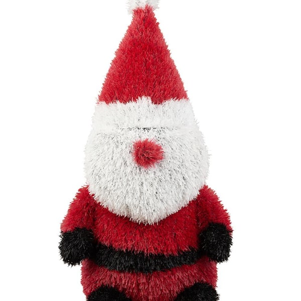20 in. White Artificial Outdoor Holiday Yard Figurine Santa 1-Piece