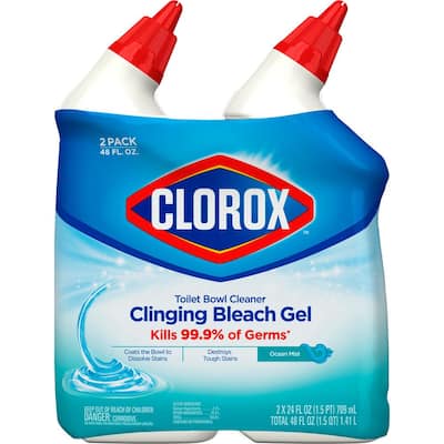 24 oz. Manual Toilet Bowl Cleaner Clinging Bleach Gel Value Pack (2-Pack)