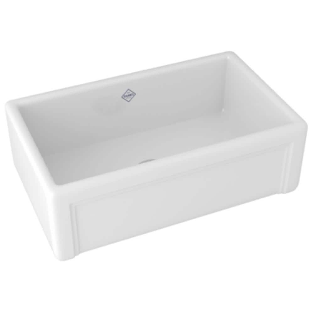 UPC 824438234901 product image for Egerton 30.4375 in. Farmhouse/Apron-Front Single Bowl Fireclay Kitchen Sink in W | upcitemdb.com