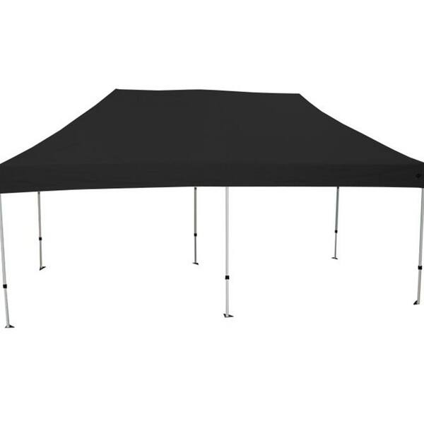 King Canopy Athena 10 ft. x 20 ft. White Frame Instant Pop Up Tent with Black Cover