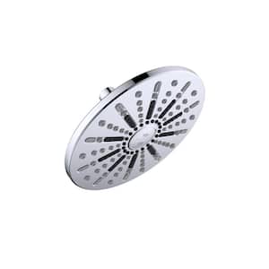 Ian Modern 2-Spray Patterns 7.9 in. Wall Mounted Fixed Shower Head in Polished Chrome
