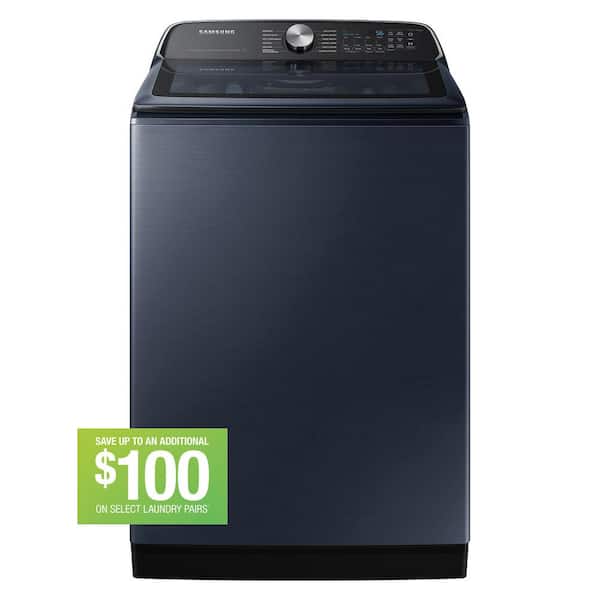 Samsung 5.4 cu. ft. Smart Top Load Washer with Pet Care Solution and Super Speed Wash in Brushed Navy Blue