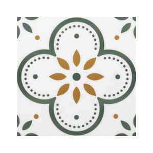 7.87 in. x 7.87 in. Peel and Stick Tile Stickers PVC Self-Adhesive Backsplash Tiles for Wall, Dark Green (10-Pack)