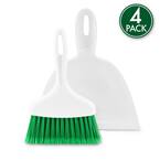 10 in. Whisk Broom and Dust Pan Set (4-Pack)