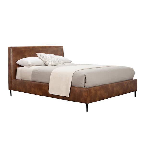 Alpine Furniture Sophia Brown Plastic Frame Full Platform Bed