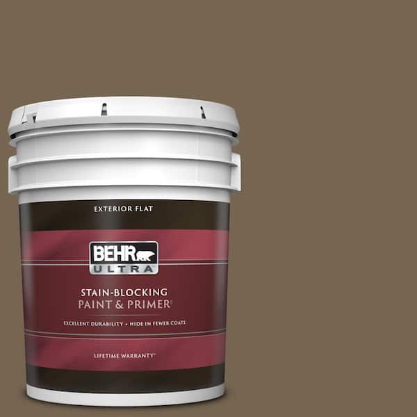 BEHR ULTRA 5 gal. #BNC-35 Ground Pepper Flat Exterior Paint & Primer