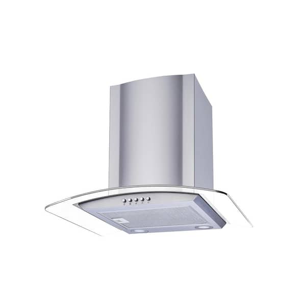 Winflo 36 In Wall Mount Range Hood Stainless Steel Aluminum Mesh Carbon Filter 
