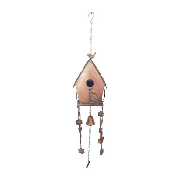 Zaer Ltd. International Copper Antique Style Hanging Birdhouse Wind Chimes Cottage