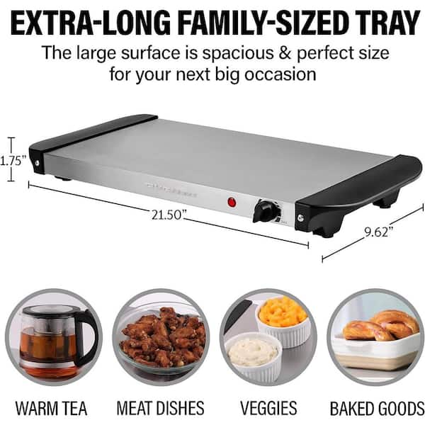Extra Large Food Warmer for Parties, Electric Server Warming Tray, Hot  Plate, w