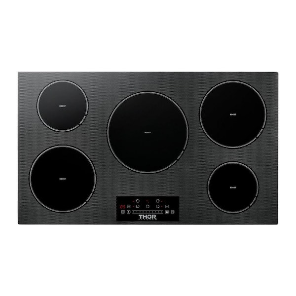 Thor Kitchen 36 in. Induction Modular Cooktop in Black with 5 Elements