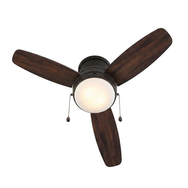 Ashby Park 44 in. White Color Changing Integrated LED Bronze Ceiling Fan with Light Kit and 3 Reversible Blades
