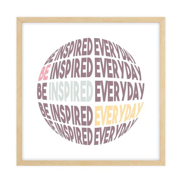 Unbranded Dimensional Word Art Framed Typography Art Print 18 in. x 18 in.