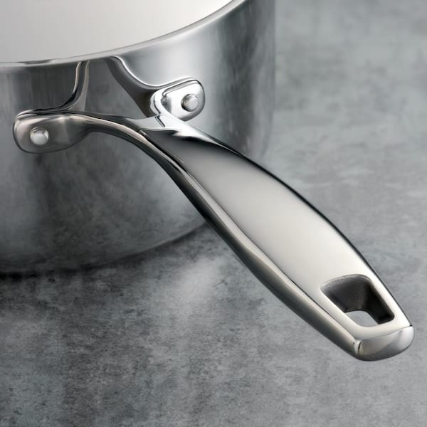 Tramontina Gourmet Tri-Ply Clad 8 qt Covered Stock Pot, Stainless Steel