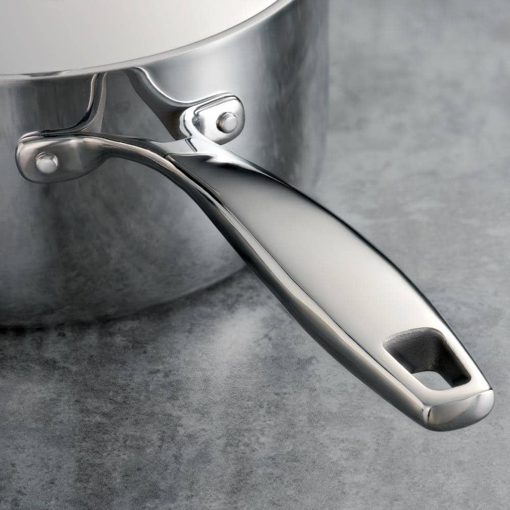 Tri-Ply Stainless Steel 12-Piece Cookware Set with Lids