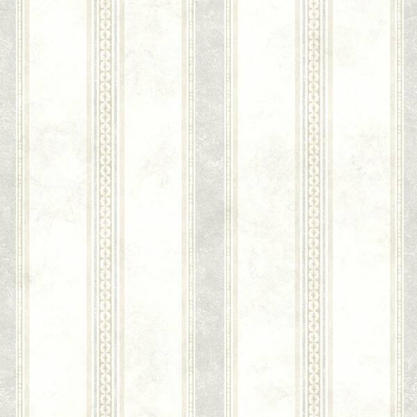 Brewster Tuscan Grey Stripe Paper Strippable Roll (Covers 56.4 sq. ft.)