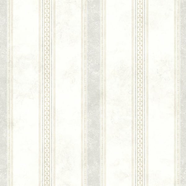 Brewster Tuscan Grey Stripe Grey Wallpaper Sample