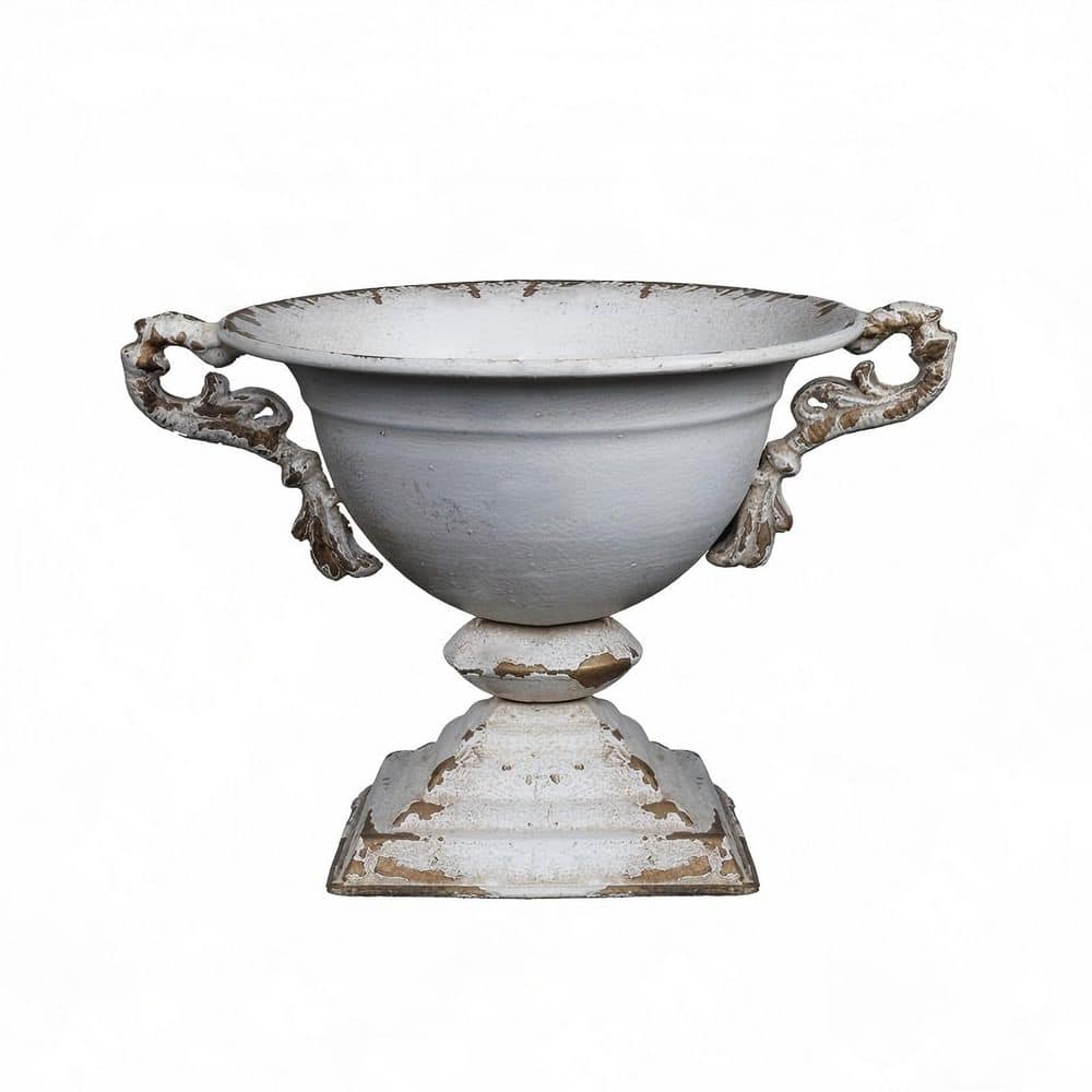 7.87 in. W x 6.69 in. H Metal Vintage Double-Handled Flower Urns Pot price history on PriceWatchPro
