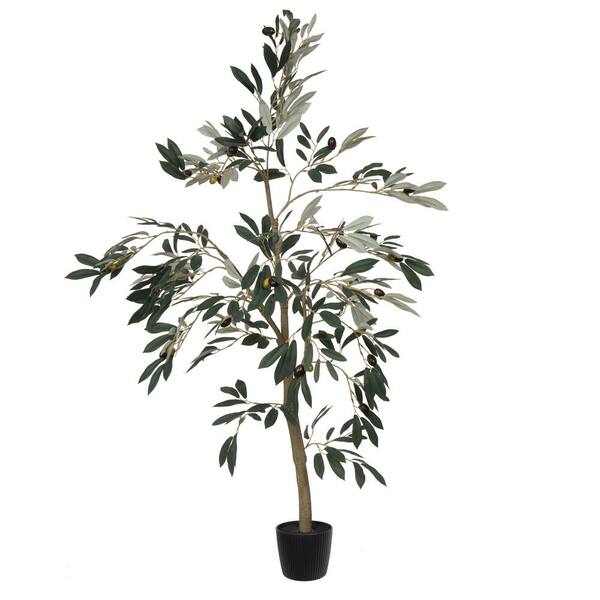 Vickerman 4 ft. Green Artificial Olive Tree In Pot TB180548 - The 