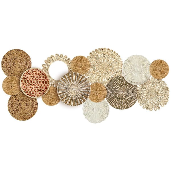 Unbranded 15-Pieces Multi-Colored 11.8 in. x 11.8 in. Seagrass Decorative Basket, Decorations Christmas Gift