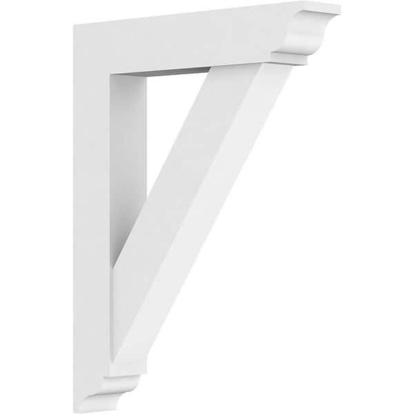 Ekena Millwork Standard Traditional 3 in. W x 26 in. H x 20 in. D Signature Urethane Polyurethane Bracket With Traditional Ends