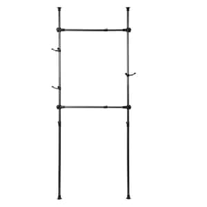 Black Steel Clothes Rack 47 in. W x 119 in. H