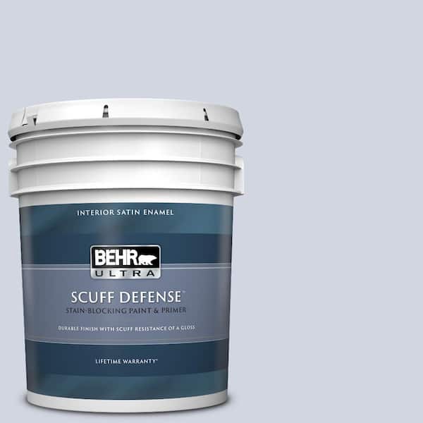 BEHR ULTRA 5 gal. #PPU16-08 Hint of Violet Extra Durable Satin Enamel Interior Paint & Primer