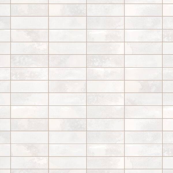 Merola Tile Kings Luxe Tradition Brick White 7-7/8 in. x 15 Merola Tile Kings Luxe Tradition Brick White 7-7/8 in. x 15