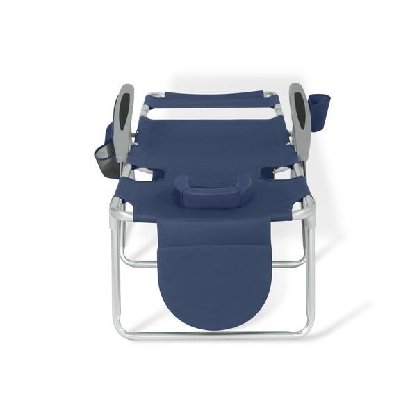 Deltess Ostrich Navy Blue Backpack 3-in-1 Aluminum Folding Beach Chair  BP3N1-1001NB-FSI - The Home Depot
