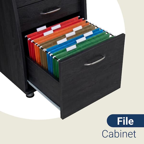 TECHNI MOBILI 47.5 in. W Complete Workstation Computer Desk with