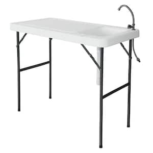 Folding Portable Fish Table with Sink Faucet