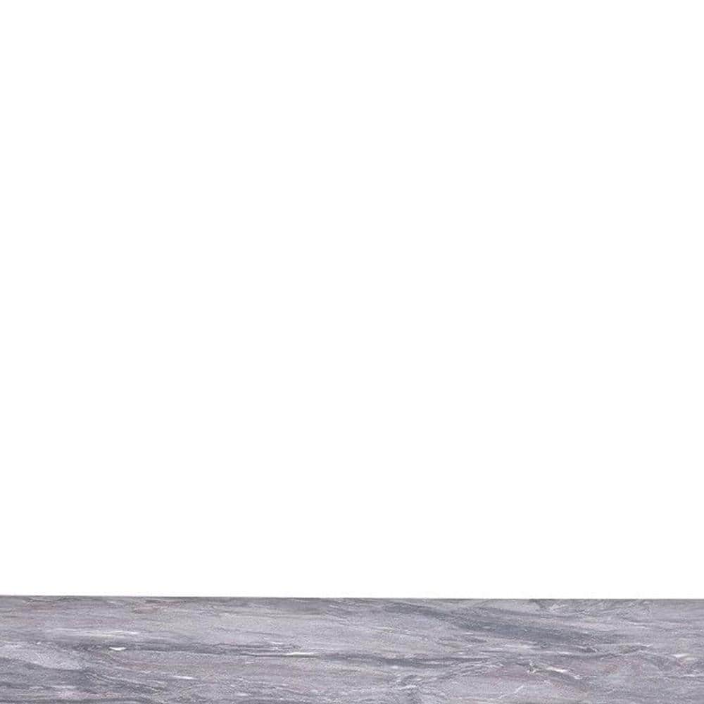 Bevis 47'' Dark Gray Engineered Stone and Walnut Coffee Table