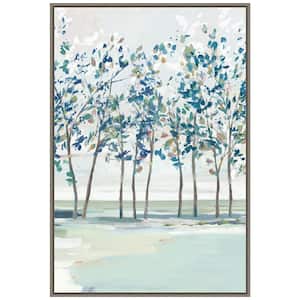 "Blue Tree Ridge I" by Isabelle Z 1 Piece Floater Frame Canvas Transfer Nature Art Print 33-in. x 23-in. .
