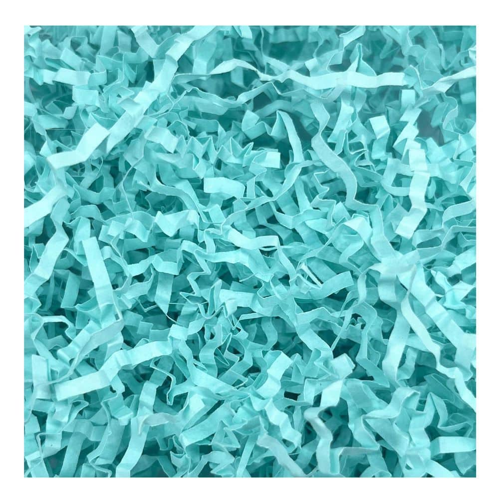 2 lb. Aqua Cyan Crinkle Cut Paper Shred Filler for Gift Wrapping Birthday Wedding Anniversary Decor Eco-Friendly price history on PriceWatchPro