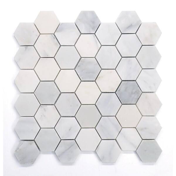 Emser WINTER FROST Winter Frost Natural Stone Marble Crown Tile (2-in x 12-in)
