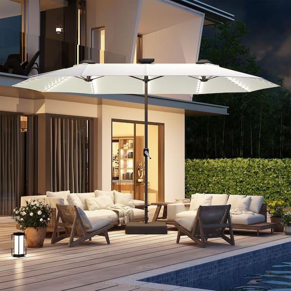 large white patio umbrella PURPLE LEAF Modern Outdoor Premium Aluminum Cantilever Pool Sun Umbrellas By choosing PURPLE LEAF Toject 15ft Large Patio Umbrella