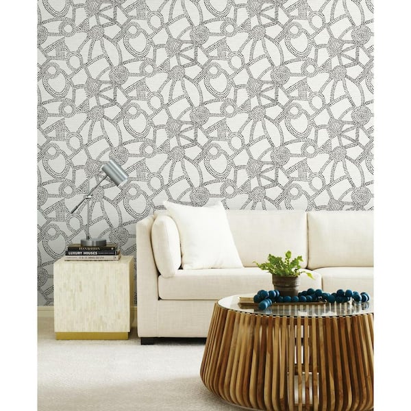 Nikki Chu 30.75 sq. ft. White Amhara Peel and Stick Wallpaper