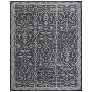 Blue and Gray 2 ft. x 3 ft. Floral Area Rug
