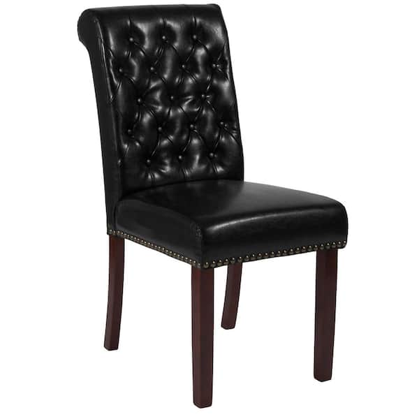 Flash Furniture Hercules Black Leather Parsons Chair