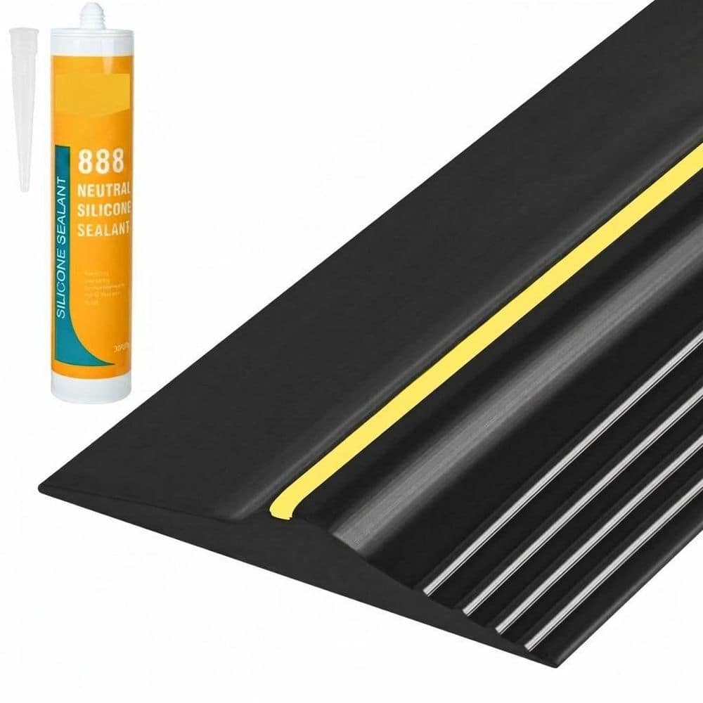 10Ft L x 0.5H x 3.5in. ft. Flexible Rubber Garage Door Threshold Seal Weatherproof Insulation Black Edging 1-Pack price history on PriceWatchPro