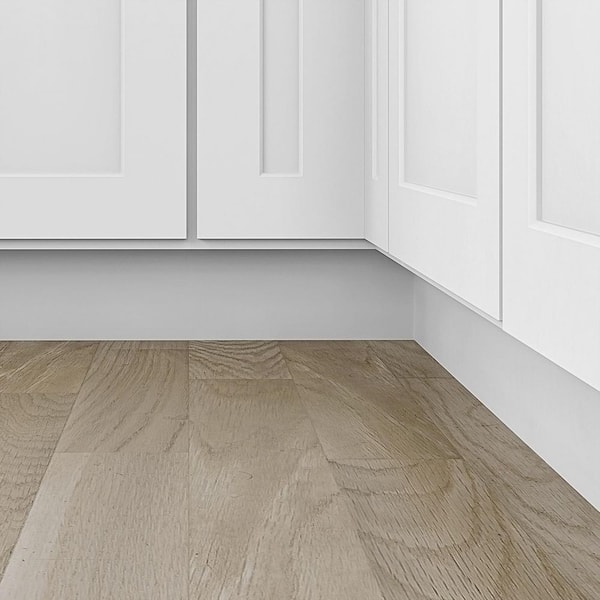 4.5 in. W x 96 in. D x 0.25 in. H in White Shaker Kitchen Cabinet Toe Kick