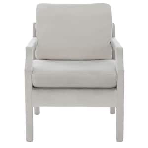 Genoa Light Gray Upholstered Arm Chair