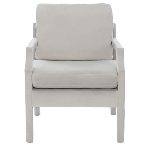 SAFAVIEH Genoa Light Gray Upholstered Arm Chair