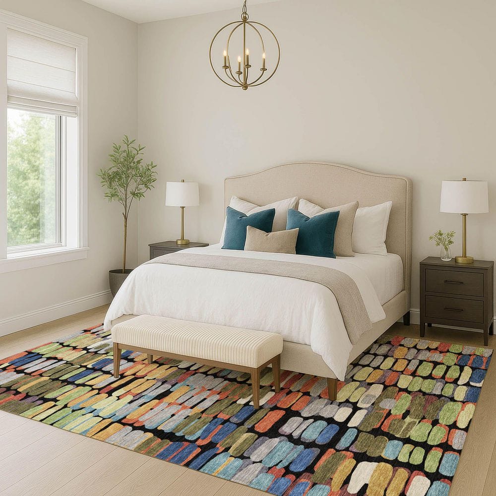 Chantille Machine Washable Indoor/Outdoor Abstract ACN2349 Black 10 ft. x 14 ft. Area Rug price history on PriceWatchPro