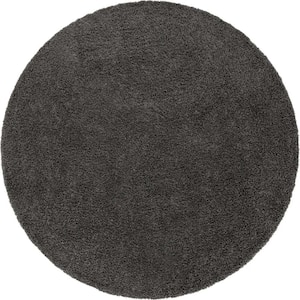 Solid Shag Graphite Gray 10 ft. 2 in. x 10 ft. 2 in. Area Rug